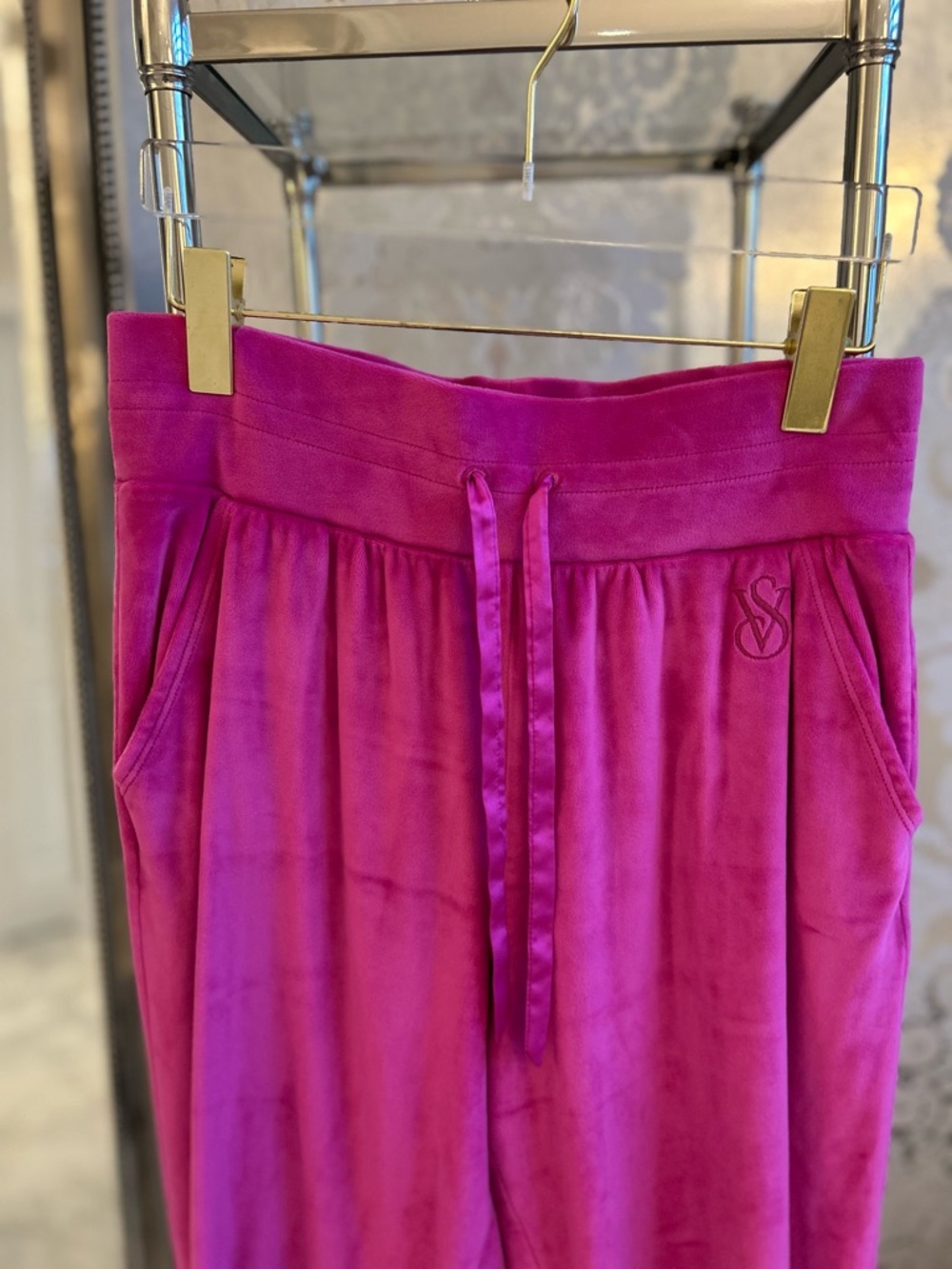 Victoria's Secret Hot Pink Velour Joggers - Picture 8 of 8